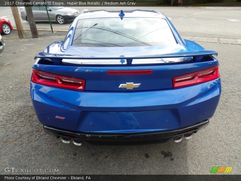 Hyper Blue Metallic / Medium Ash Gray 2017 Chevrolet Camaro SS Coupe
