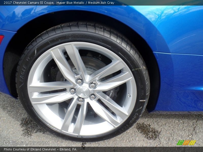 Hyper Blue Metallic / Medium Ash Gray 2017 Chevrolet Camaro SS Coupe