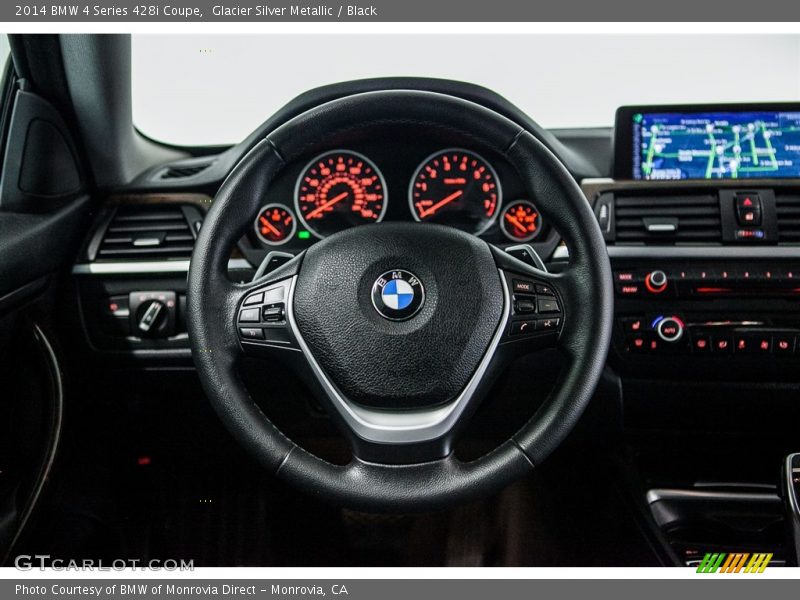 Glacier Silver Metallic / Black 2014 BMW 4 Series 428i Coupe