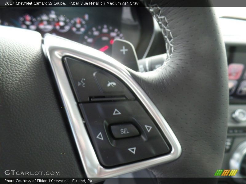Hyper Blue Metallic / Medium Ash Gray 2017 Chevrolet Camaro SS Coupe