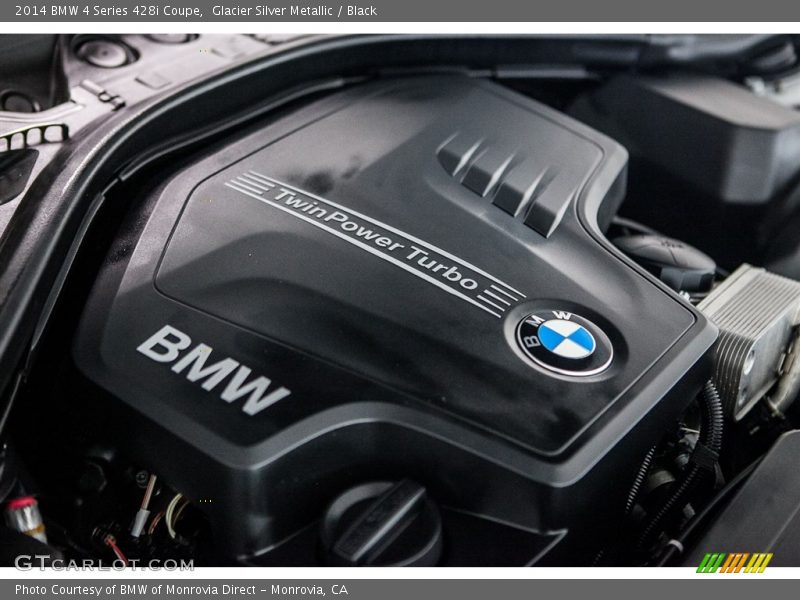 Glacier Silver Metallic / Black 2014 BMW 4 Series 428i Coupe