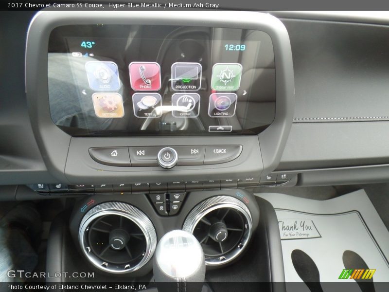 Hyper Blue Metallic / Medium Ash Gray 2017 Chevrolet Camaro SS Coupe