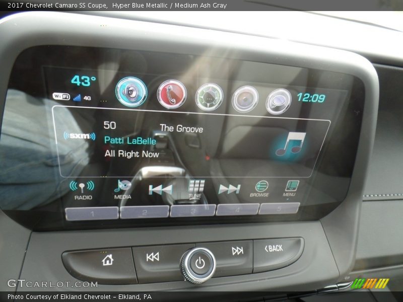 Hyper Blue Metallic / Medium Ash Gray 2017 Chevrolet Camaro SS Coupe