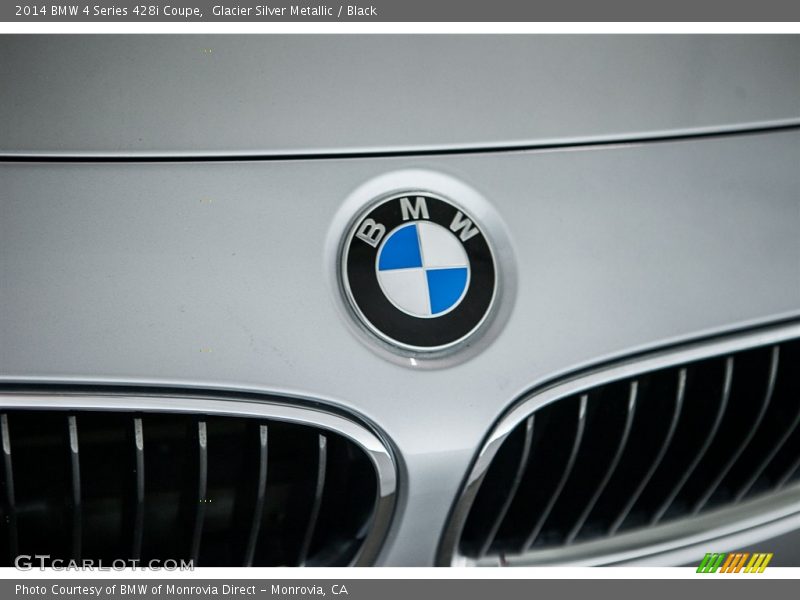 Glacier Silver Metallic / Black 2014 BMW 4 Series 428i Coupe