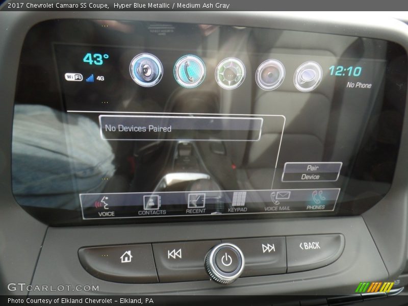 Hyper Blue Metallic / Medium Ash Gray 2017 Chevrolet Camaro SS Coupe