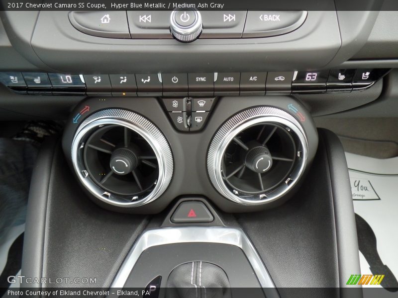Hyper Blue Metallic / Medium Ash Gray 2017 Chevrolet Camaro SS Coupe