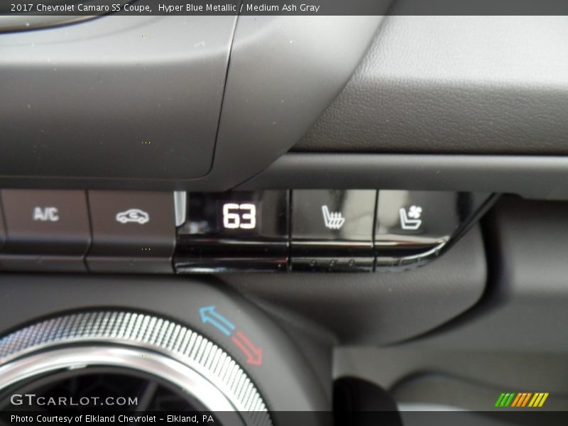 Hyper Blue Metallic / Medium Ash Gray 2017 Chevrolet Camaro SS Coupe