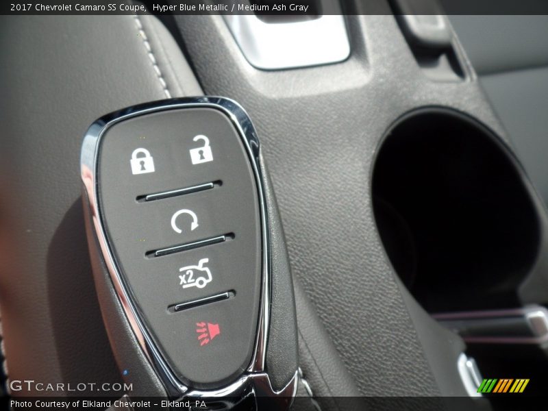 Hyper Blue Metallic / Medium Ash Gray 2017 Chevrolet Camaro SS Coupe