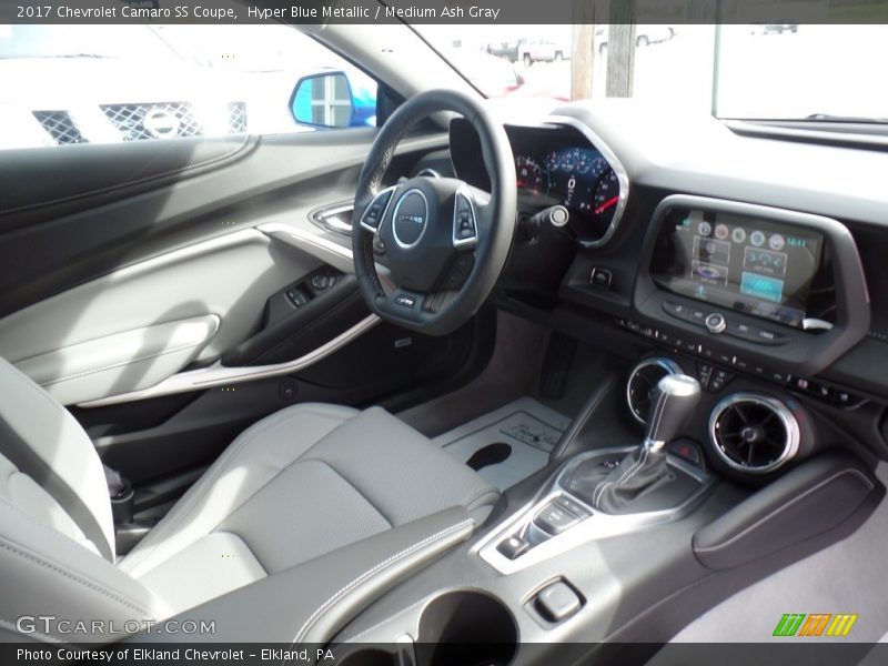 Hyper Blue Metallic / Medium Ash Gray 2017 Chevrolet Camaro SS Coupe