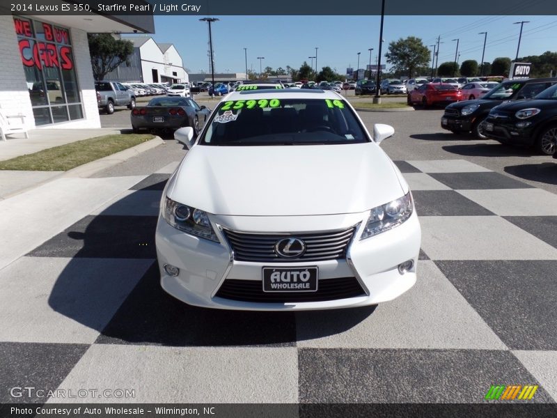 Starfire Pearl / Light Gray 2014 Lexus ES 350