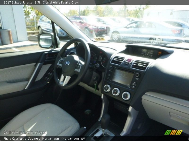 Crystal White Pearl / Gray 2017 Subaru Forester 2.5i