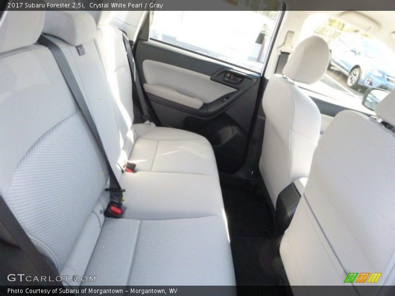 Crystal White Pearl / Gray 2017 Subaru Forester 2.5i