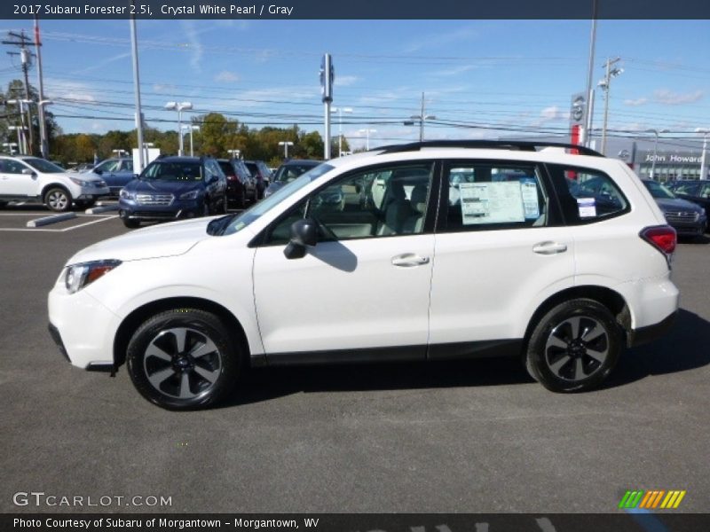 Crystal White Pearl / Gray 2017 Subaru Forester 2.5i