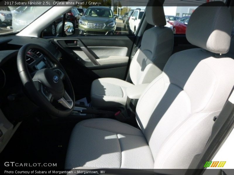 Crystal White Pearl / Gray 2017 Subaru Forester 2.5i