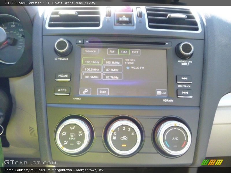 Crystal White Pearl / Gray 2017 Subaru Forester 2.5i