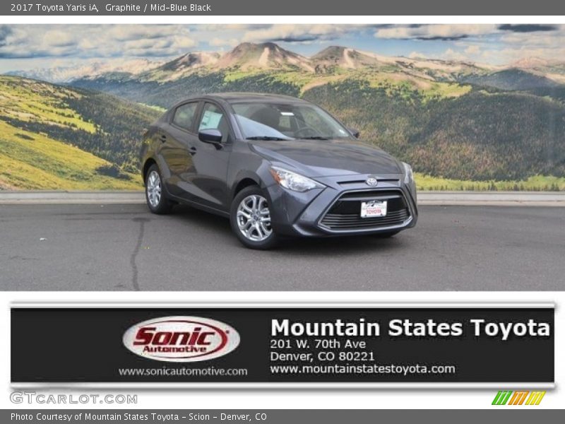 Graphite / Mid-Blue Black 2017 Toyota Yaris iA