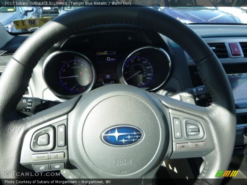 Twilight Blue Metallic / Warm Ivory 2017 Subaru Outback 2.5i Limited