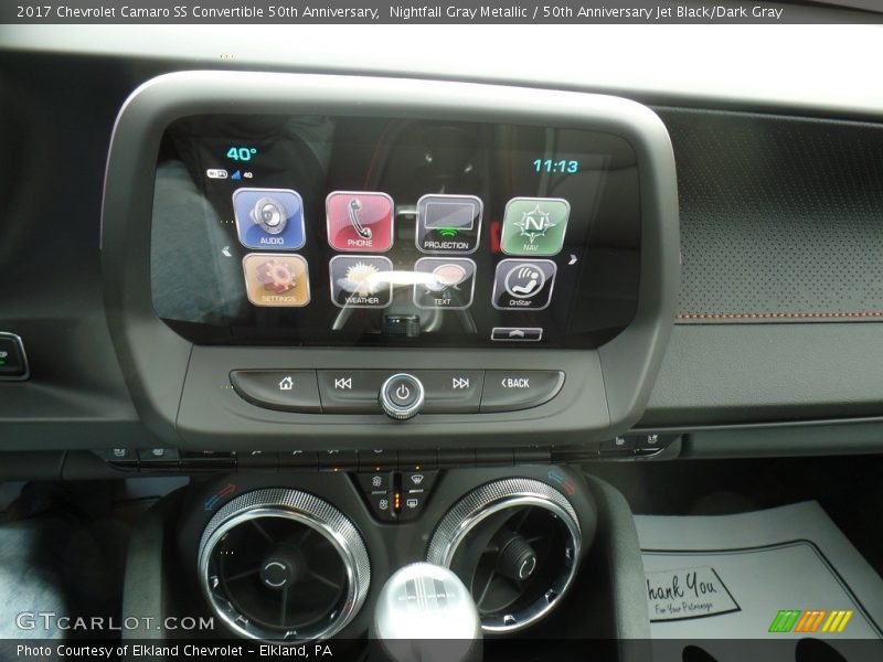 Controls of 2017 Camaro SS Convertible 50th Anniversary