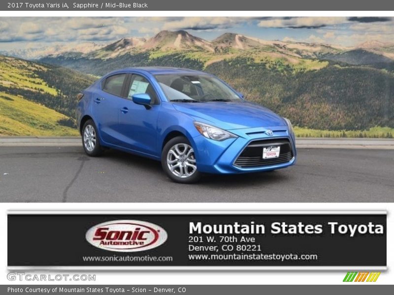 Sapphire / Mid-Blue Black 2017 Toyota Yaris iA