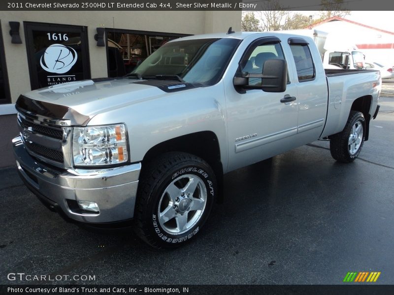 Sheer Silver Metallic / Ebony 2011 Chevrolet Silverado 2500HD LT Extended Cab 4x4