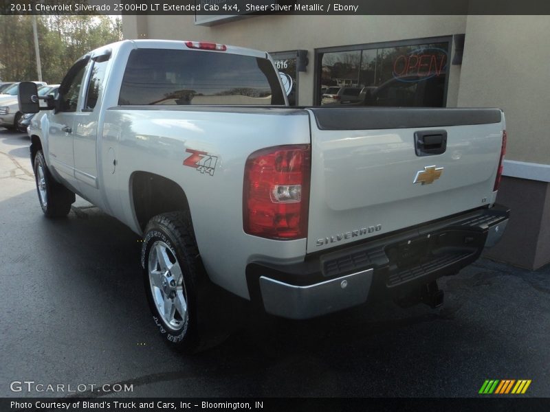 Sheer Silver Metallic / Ebony 2011 Chevrolet Silverado 2500HD LT Extended Cab 4x4