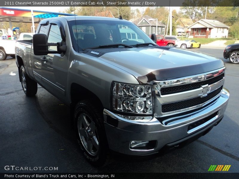 Sheer Silver Metallic / Ebony 2011 Chevrolet Silverado 2500HD LT Extended Cab 4x4