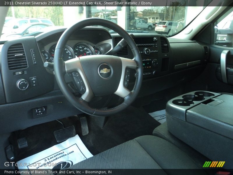 Sheer Silver Metallic / Ebony 2011 Chevrolet Silverado 2500HD LT Extended Cab 4x4