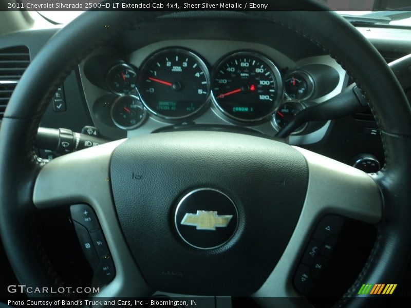Sheer Silver Metallic / Ebony 2011 Chevrolet Silverado 2500HD LT Extended Cab 4x4