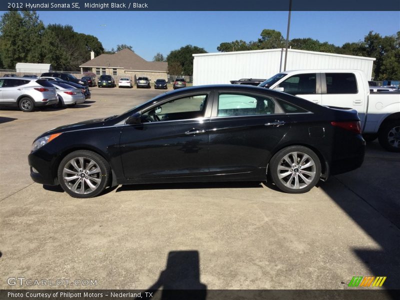 Midnight Black / Black 2012 Hyundai Sonata SE