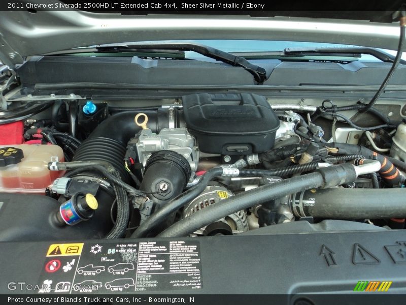 Sheer Silver Metallic / Ebony 2011 Chevrolet Silverado 2500HD LT Extended Cab 4x4