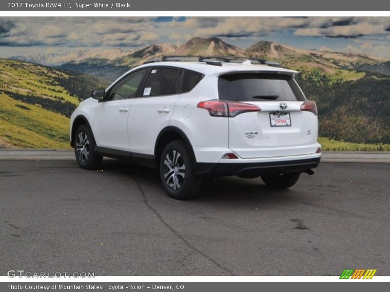 Super White / Black 2017 Toyota RAV4 LE