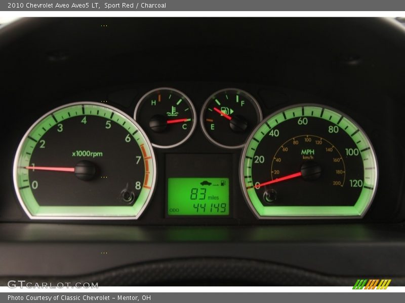 Sport Red / Charcoal 2010 Chevrolet Aveo Aveo5 LT