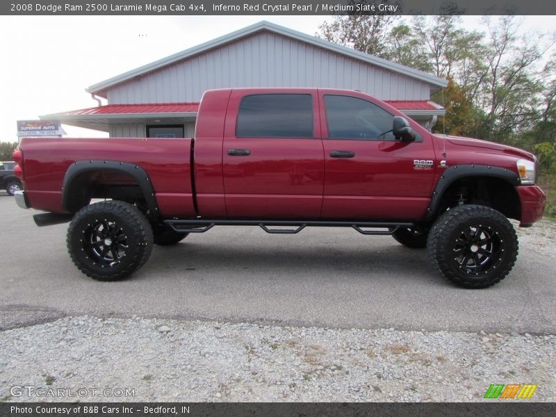 Inferno Red Crystal Pearl / Medium Slate Gray 2008 Dodge Ram 2500 Laramie Mega Cab 4x4