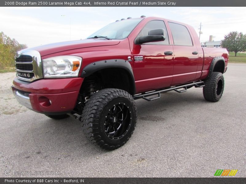 Inferno Red Crystal Pearl / Medium Slate Gray 2008 Dodge Ram 2500 Laramie Mega Cab 4x4