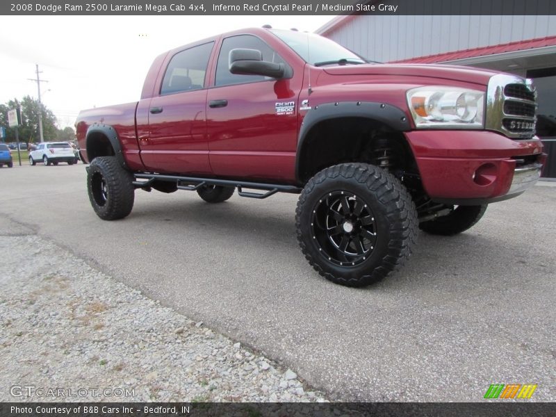 Inferno Red Crystal Pearl / Medium Slate Gray 2008 Dodge Ram 2500 Laramie Mega Cab 4x4