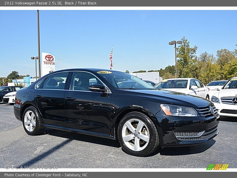 Black / Titan Black 2012 Volkswagen Passat 2.5L SE