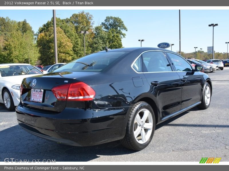 Black / Titan Black 2012 Volkswagen Passat 2.5L SE