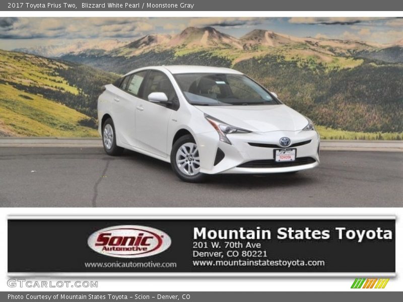 Blizzard White Pearl / Moonstone Gray 2017 Toyota Prius Two