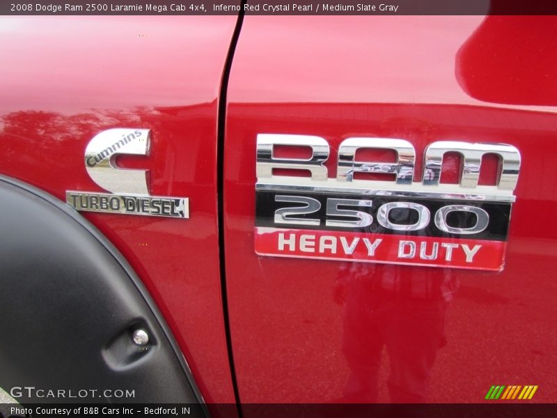 Inferno Red Crystal Pearl / Medium Slate Gray 2008 Dodge Ram 2500 Laramie Mega Cab 4x4