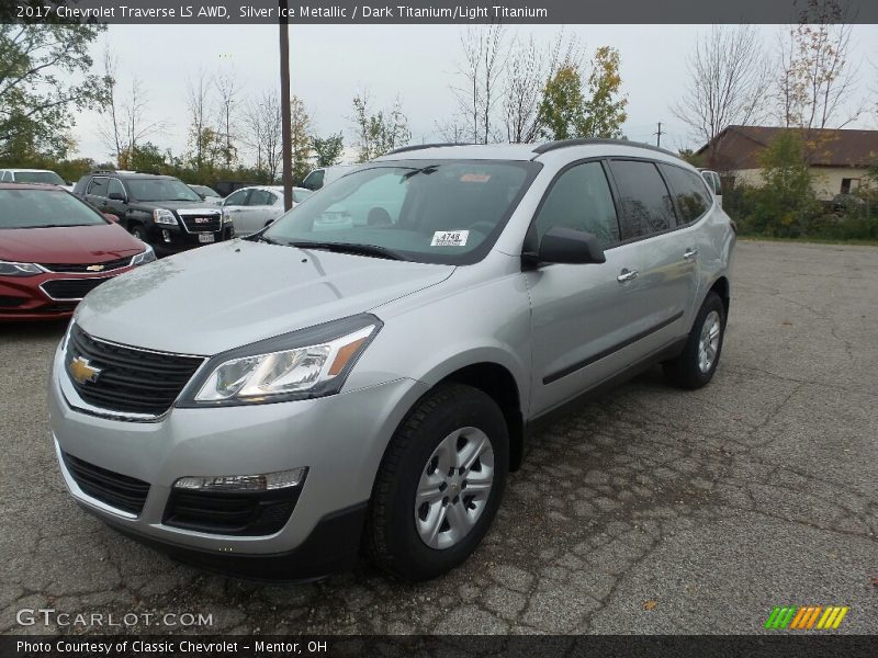 Silver Ice Metallic / Dark Titanium/Light Titanium 2017 Chevrolet Traverse LS AWD