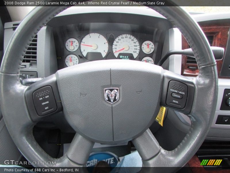 Inferno Red Crystal Pearl / Medium Slate Gray 2008 Dodge Ram 2500 Laramie Mega Cab 4x4
