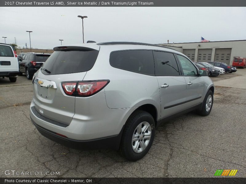 Silver Ice Metallic / Dark Titanium/Light Titanium 2017 Chevrolet Traverse LS AWD