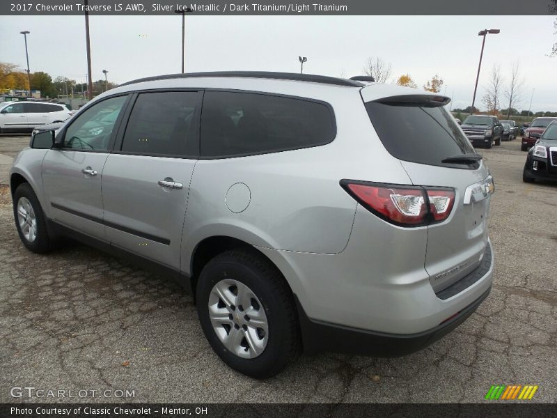Silver Ice Metallic / Dark Titanium/Light Titanium 2017 Chevrolet Traverse LS AWD