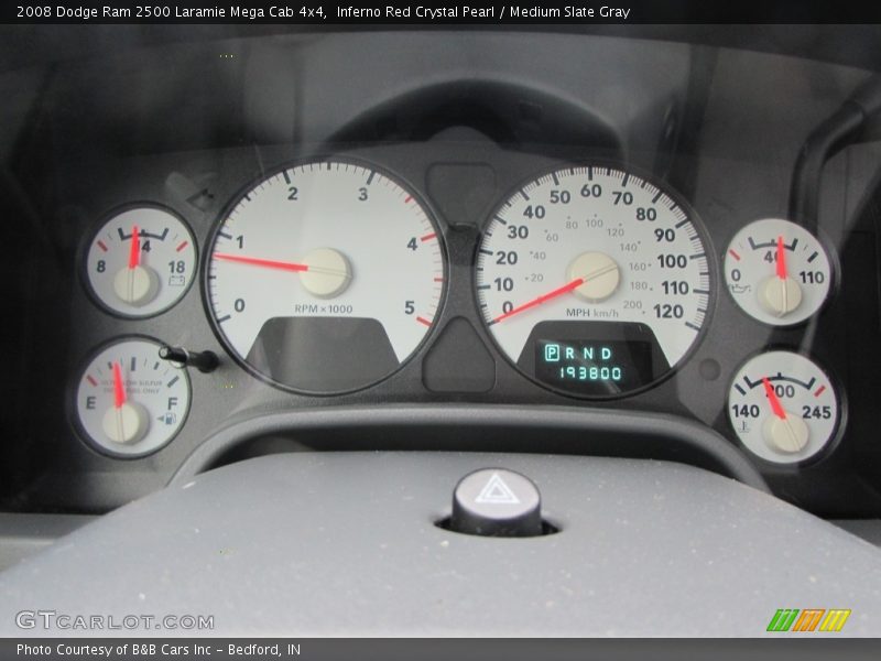 Inferno Red Crystal Pearl / Medium Slate Gray 2008 Dodge Ram 2500 Laramie Mega Cab 4x4