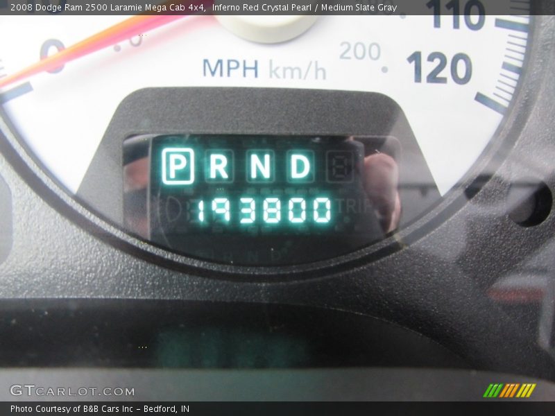 Inferno Red Crystal Pearl / Medium Slate Gray 2008 Dodge Ram 2500 Laramie Mega Cab 4x4