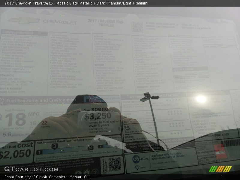 Mosaic Black Metallic / Dark Titanium/Light Titanium 2017 Chevrolet Traverse LS