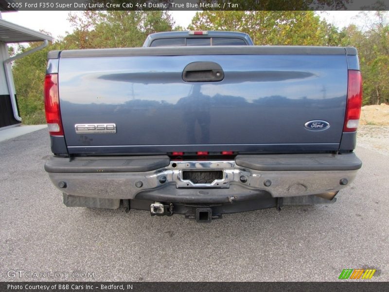 True Blue Metallic / Tan 2005 Ford F350 Super Duty Lariat Crew Cab 4x4 Dually