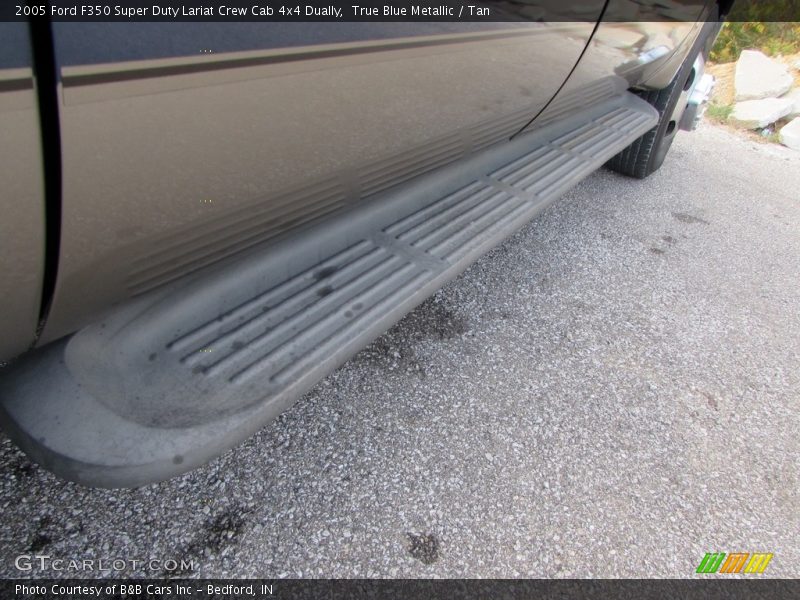 True Blue Metallic / Tan 2005 Ford F350 Super Duty Lariat Crew Cab 4x4 Dually