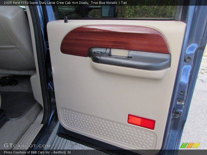 True Blue Metallic / Tan 2005 Ford F350 Super Duty Lariat Crew Cab 4x4 Dually