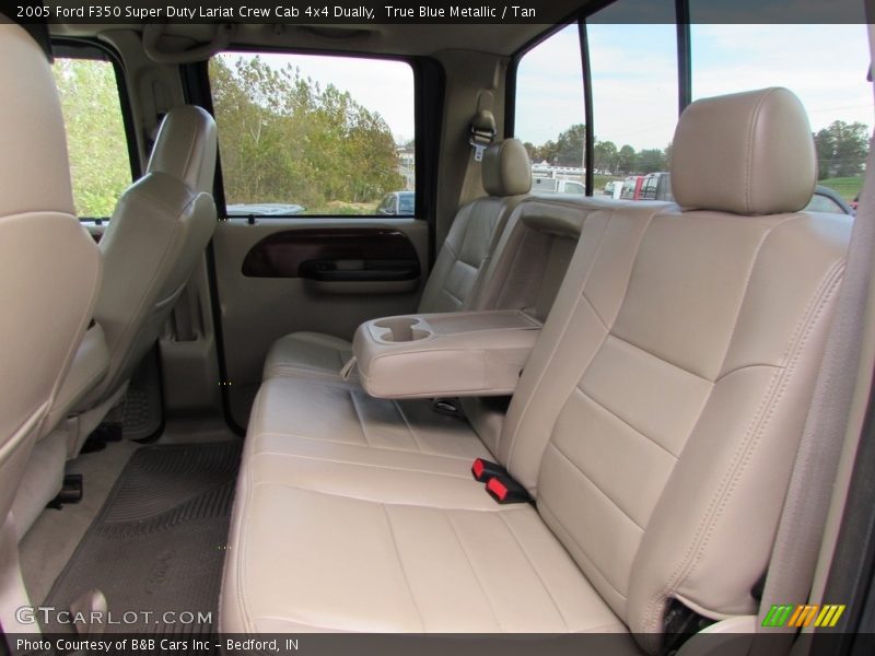 True Blue Metallic / Tan 2005 Ford F350 Super Duty Lariat Crew Cab 4x4 Dually